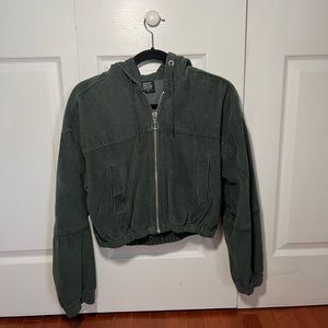 Cropped corduroyed jacket